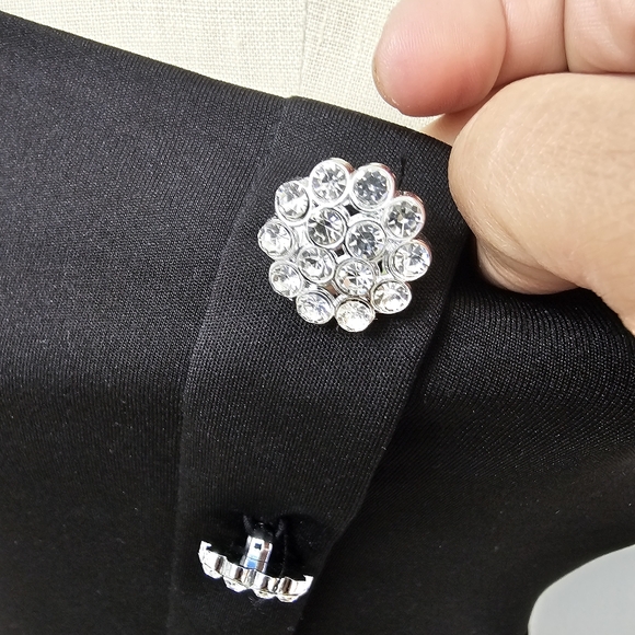 NWOT Jersey Peplum Pullover Top Black Top Size Small - Picture 3 of 6